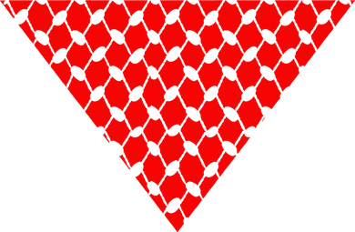 Inverted Red Triangle With Patterns  Doggie Tank