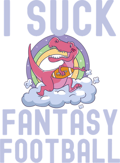 I SUCK AT FANTASY FOOTBALL TREX RAINBOW LOSER Women's Hoodie