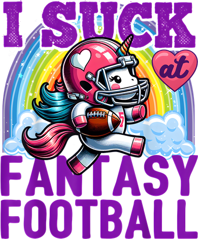 I Suck At Fantasy Football Unicorn Rainbow Loser Tote Bag