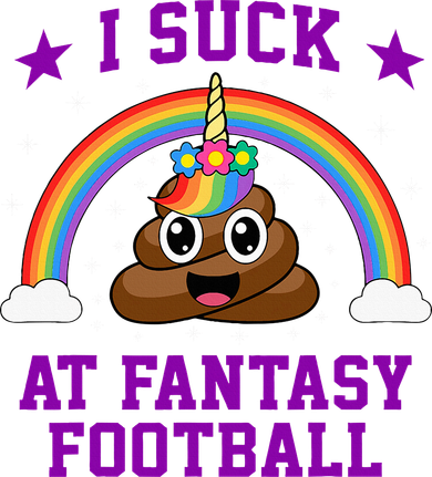 I Suck At Fantasy Football Loser Poop Unicorn Hooded Wearable Blanket