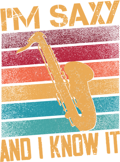 I'm Saxy And I Know It Saxophone Player Retro Vintage Gift Doggie Tank