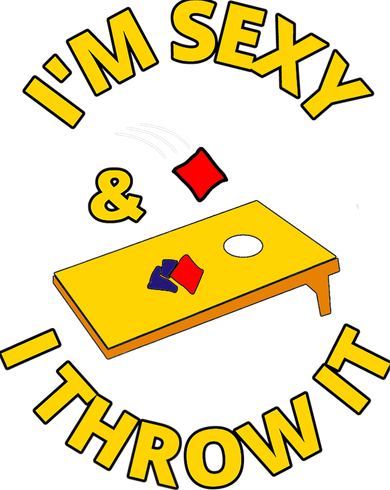 I'm Sexy And I Throw It Cornhole Bean Bag Sacks Corn Hole Premium Kids T-Shirt