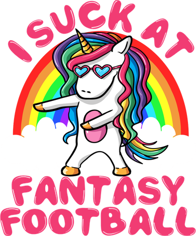 I Suck At Fantasy Football Loser Trophy Unicorn Rainbow Tote Bag