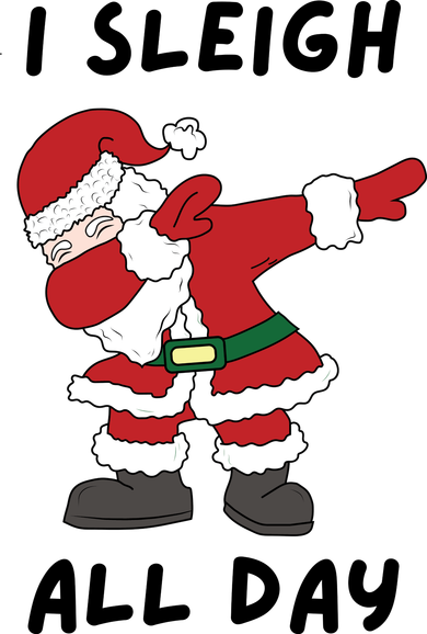 I Sleigh All Day Santa Claus Funny Christmas Kids Hoodie