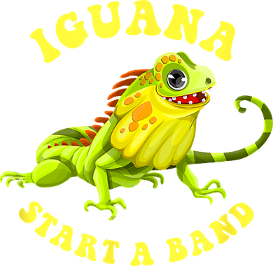 Iguana Start A Band Play On Words Pun Kids Hoodie
