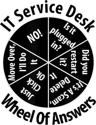 IT Service Desk Wheel Of Answer Information Technology Kids T-Shirt
