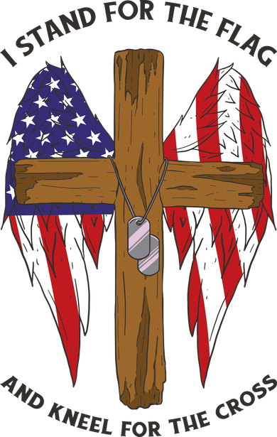 I Stand For The Flag Kneel For The Cross USA Kids Sweatshirt