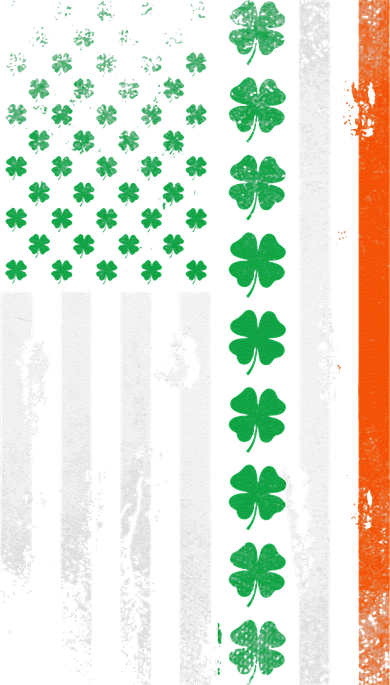 Ireland Shamrock Flag Saint Patricks Day Irish American Flag Mousepad