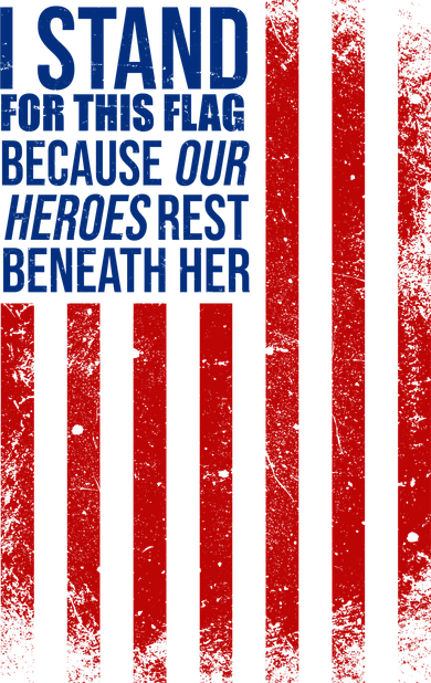 I Stand For This Flag Because Our Heroes Rest Beneath Her USA Kids Sweatshirt