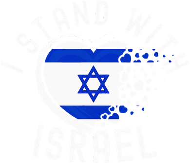 I Support Israel I Stand With Israel Heart Israeli Flag Women's T-Shirt