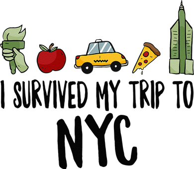 I Survived My Trip To NYC New York Bild Big Apple Kids Hoodie