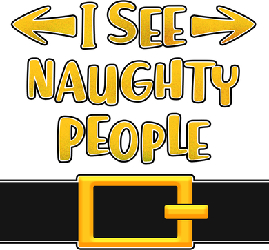 I See Naughty People Santa Or Elf Top Costume Coaster