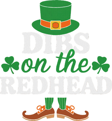 Irish St Patricks Day Shamrock Dibs On The Redhead Baby Bodysuit