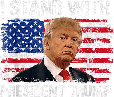 I Stand President Trump American Flag Trump 2024 Toddler Hoodie