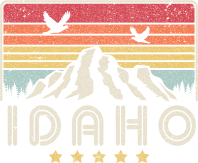 Idaho Shirt. Retro Style ID, USA Ornament