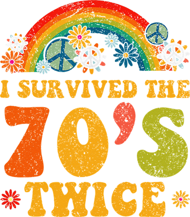 I Survived the 70s Twice Funny 90th Birthday Retro Baby Bodysuit