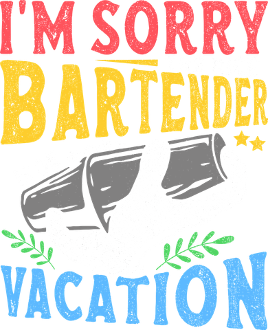 IM Sorry The Nice Bartender Is On Vacation Funny Bartending Tote Bag