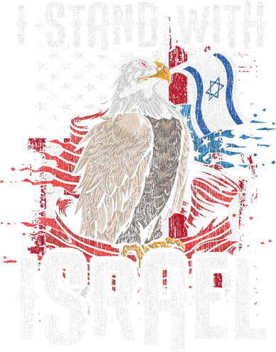 I Stand With Israel Vintage Eagle Us Flag Toddler T-Shirt