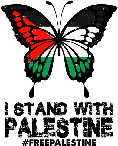 I Stand With Palestine Free Palestine Butterfly Baby Bodysuit