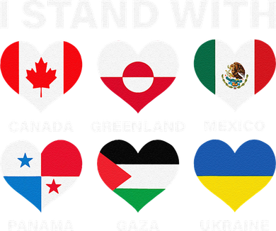I Stand With Canada Greenland Mexico Panama Gaza Ukraine Toddler Long Sleeve