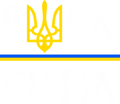 I Stand With Ukraine Flag Logo Trident Funny Anti Putin Women's Hoodie