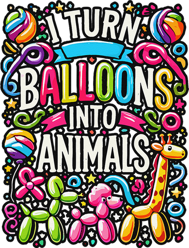 I Turn Balloons Into Animals Birthday Party Balloon Artist Women's Tank Top