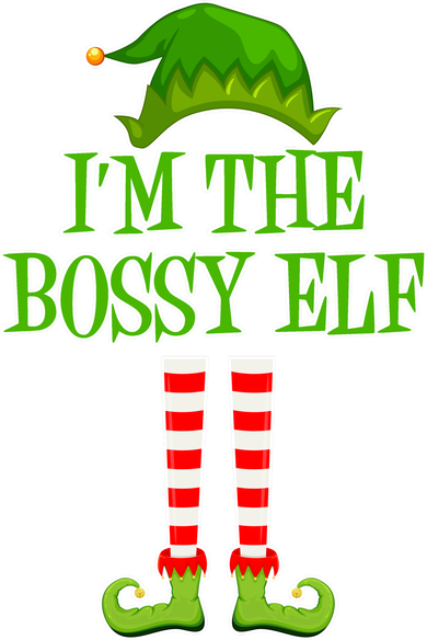 I'm The Bossy Elf Matching Family Christmas Doggie Tank