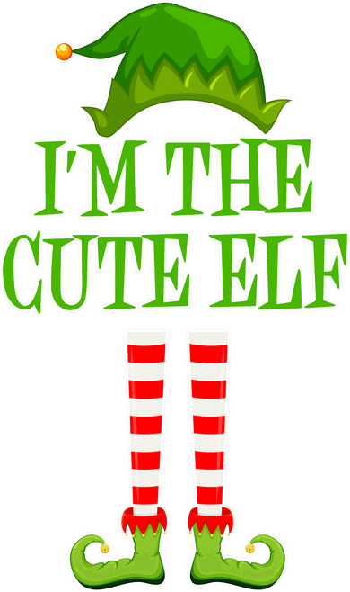 I'm The Cute Elf Matching Family Christmas Doggie Tank