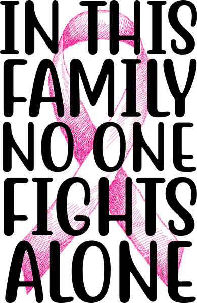 In This Family No One Fights Alone Breast Cancer Ribbon Women's Hoodie