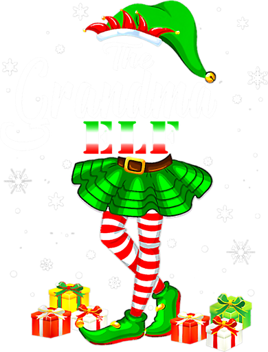 I'm The Grandma Elf Matching Family Christmas Party Kids Hoodie