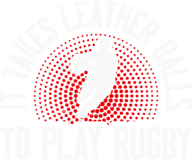 It Takes Leather Balls To Play Rugby Funny Rugby Player Women's T-Shirt