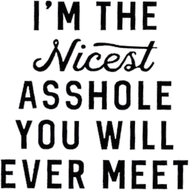 I'm The Nicest Asshole You Will Ever Meet Ornament