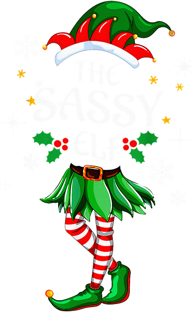 I'm The Sassy Elf Cute Family Christmas Matching  Doggie Tank