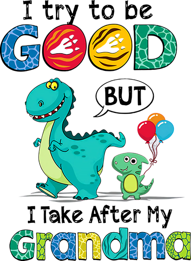 I Try To Be Good But I Take After My Grandma Cute Dinosaur Ceramic Ornament