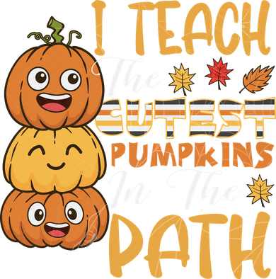 I Teach The Cutest Pumpkins In The Patch Rainbow Girls Boys Toddler Hoodie