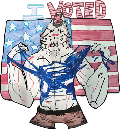 I Voted Werewolf Funny Coaster