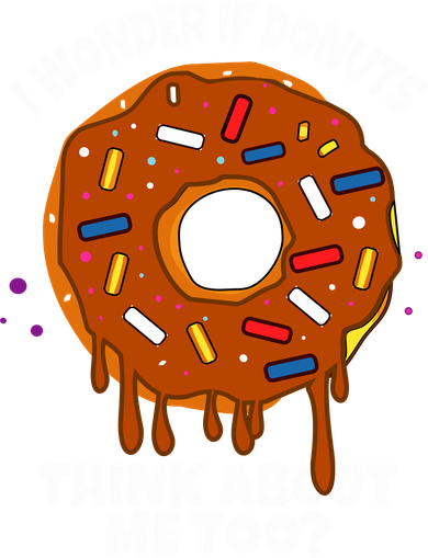 I Wonder If Donuts Think About Me Too | Doughnuts Cute Donut Women's Hoodie