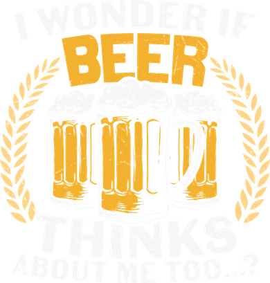 I Wonder If Beer Thinks About Me Too Beer Gift Beer Lover Kids T-Shirt