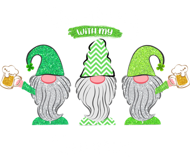 Ing With My Gnomies Beer Happy St Patricks Day Funny Gift Doggie Tank