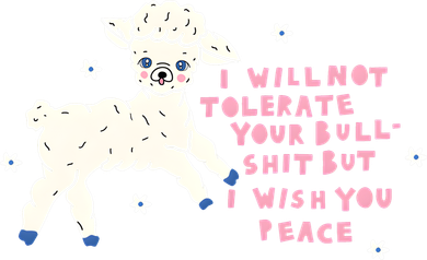 I Will Not Tolerate Your Bull Shit But I Wish You Peace Coaster