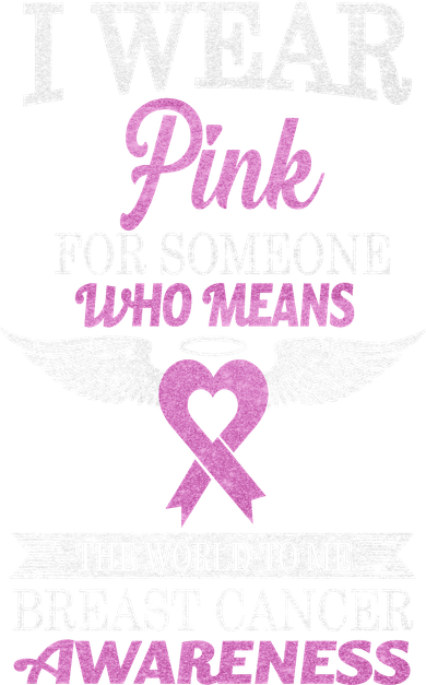 I Wear Pink Angel Breast Cancer Awareness Kids Sweatshirt