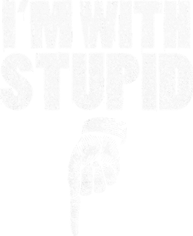 I'm With Stupid Pointing Down Finger Down I'm With Stupid Women's Hoodie