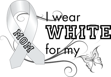 I Wear White For My Mom Lung Cancer Awareness Kids Sweatshirt