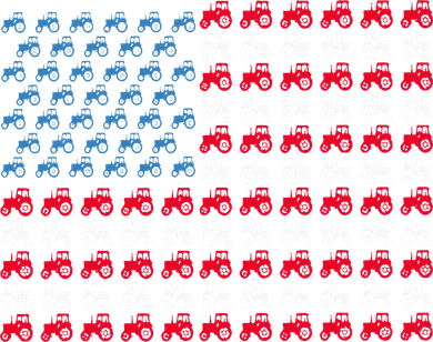 July 4th Tractor Arrange A Usa Flag Independence Day Tractor Vector Backpack
