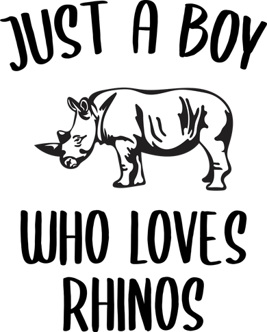 Just A Boy Who Loves Rhinos Animal Gift TShirt Funny RHINO Toddler T-Shirt