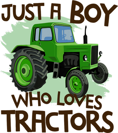 Just A Boy Who Loves Tractors T Farm Birthday Gift Toddler Long Sleeve