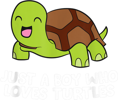 Just A Boy Who Loves Turtles Cartoon Sea Turtle Boy Button