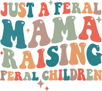 Just A Feral Mama Raising Feral Children Groovy Mom Women's Tank Top