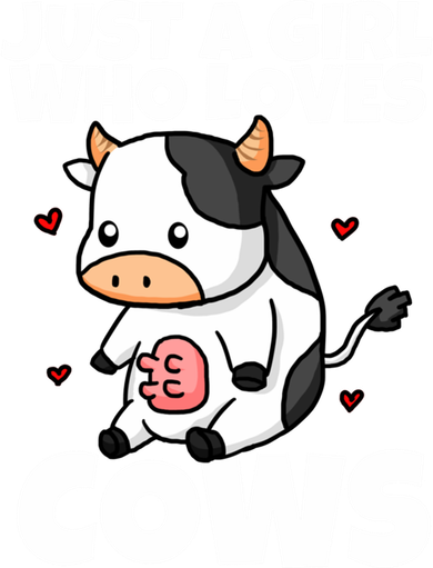 Just A Girl Who Loves Cow Cute Cow Costume Milk Farmer Gift Women's T-Shirt