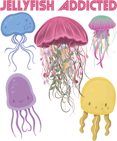 Jellyfish Addicted Sea Souvenir Ocean Life Underwater Fish Funny Gift Women's T-Shirt